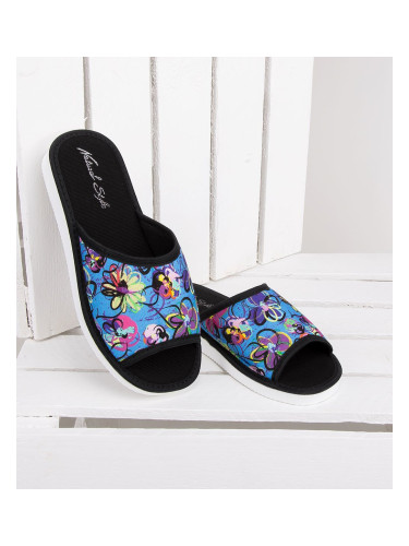 Дамски чехли NS-033 Черно-сини