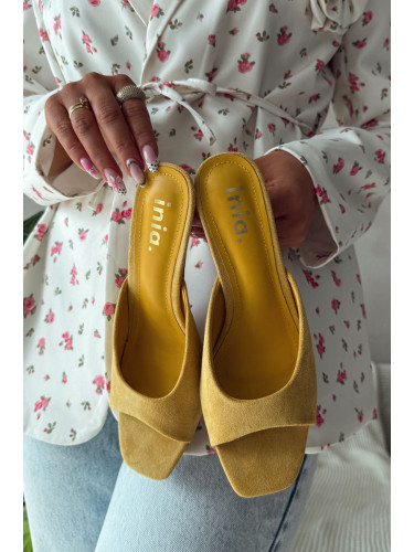 Дамски сандали на ток Boto Revina в жълто