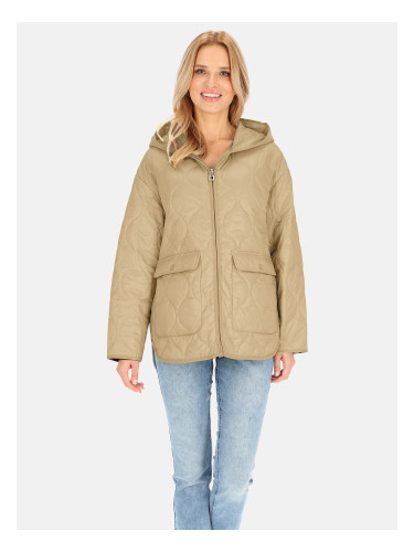 Леко ватирано дамско палто с удължен гръб