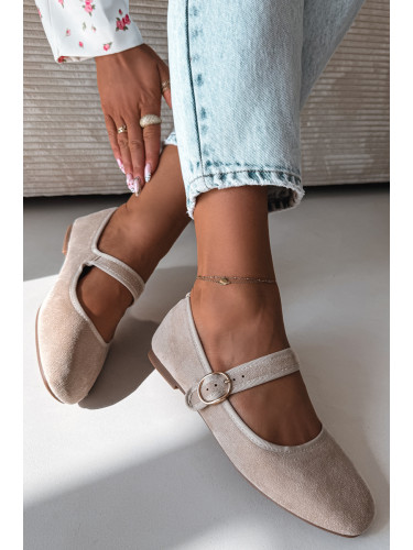 Балерини Boto с каишка и златна катарама