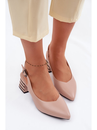 Дамски сандали на ток Vinceza бежови