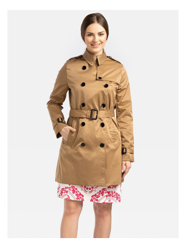 Дамски двуредно закопчаващ се тренчкот