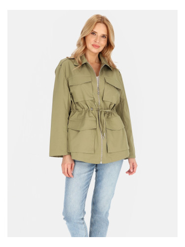 Дамско преходно яке с връзка за стягане на талията