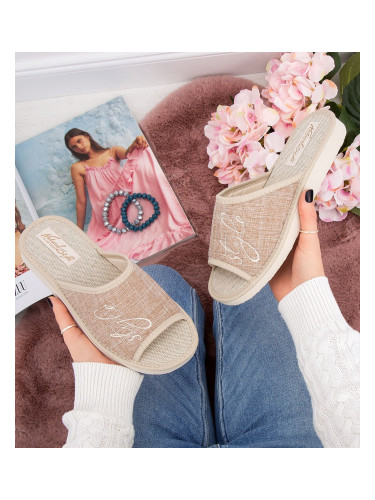 Дамски чехли Natural Style NS-096 бежови