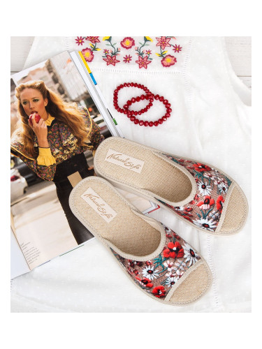 Women's Natural Style Slippers NS-039 Brown-Beige