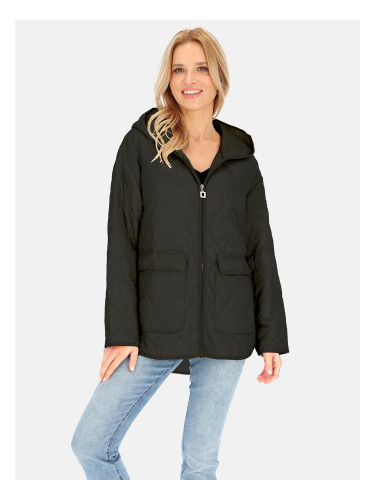 Леко ватирано дамско яке с удължен гръб