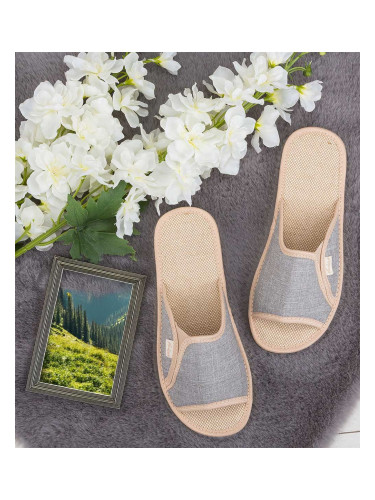 Дамски чехли Natural Style NS-007 Сиво-бежови