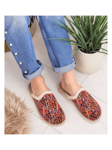 Дамски бежови чехли Natural Style NS-103