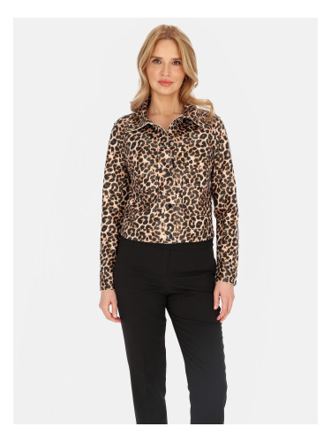 Дамско късо леопардово яке
