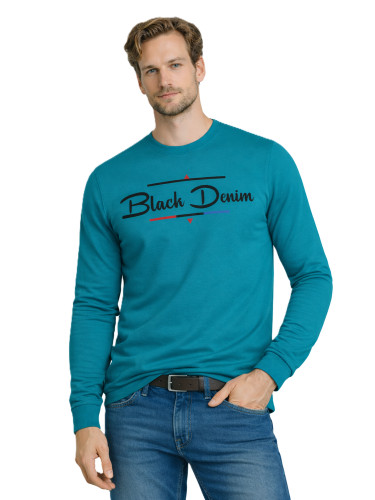 Пуловер с качулка 202167 тюркоаз