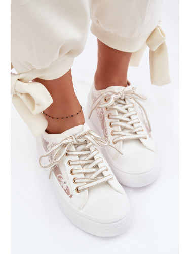 Дамски маратонки с връзки на платформа Lee Cooper