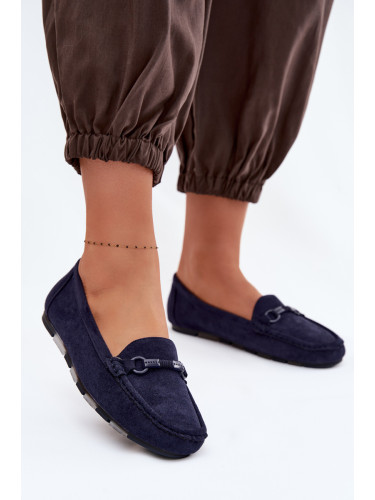 Дамски равни сини мокасини Boto Olisa