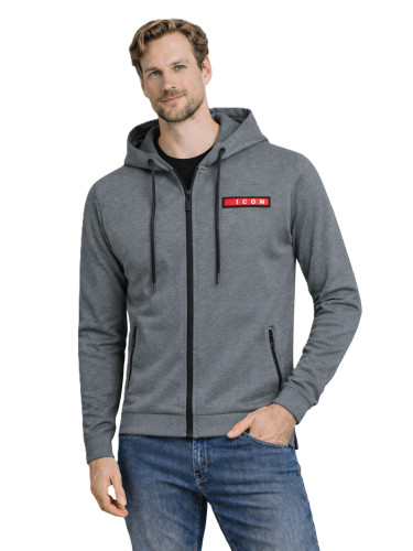 Мъжки суичър с качулка Must - B267 сив