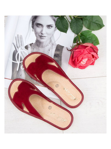 Дамски чехли Natural Style NS-118 червено-бежови