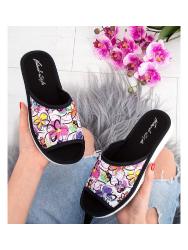 Дамски чехли Natural Style NS-033 черно-бели