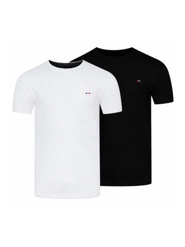 Starlee - Мъжка тениска 3041 Бяло Черно 2 бр.