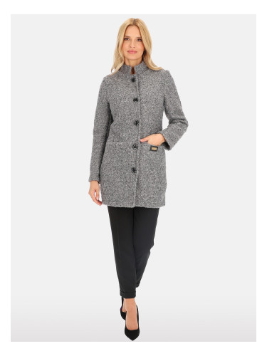 Дамско палто от овча кожа с яка