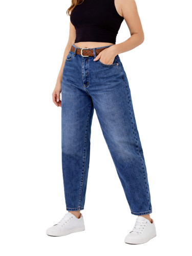 M.Sara - Дамски дънки с висока талия, кройка Mom Fit