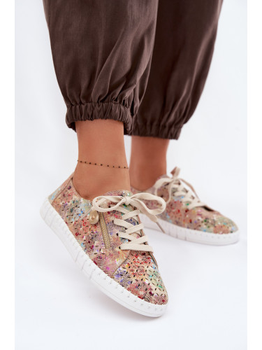 Дамски велурени мокасини EVENTO Многоцветна камелия