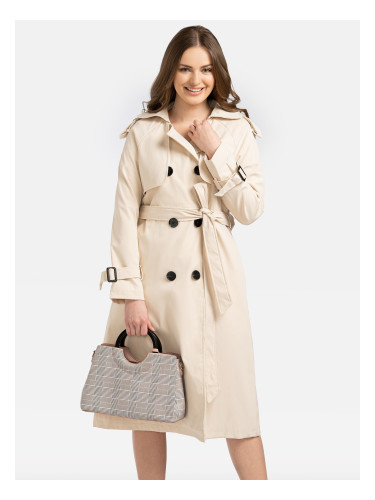 Дамски двуредно закопчаващ се тренчкот PERSO