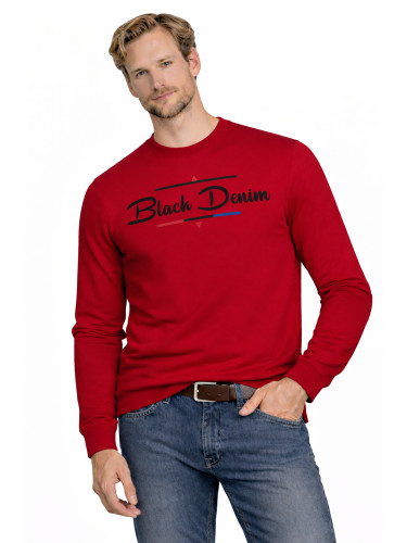 Мъжки суитшърт пуловер червен