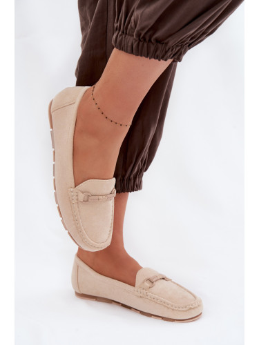 Дамски бежови мокасини Boto Olisa