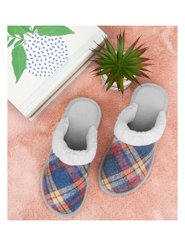 Дамски чехли Natural Style NS-101 синьо-сиви