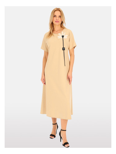 Дамска памучна рокля с 3D принт