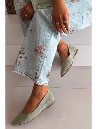 Дамски балерини от еко велур