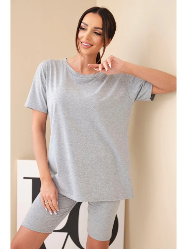 Дамски комплект Kesi Włoski с топ и шорти в жълто