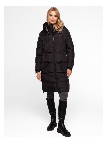 Дамско ватирано зимно яке с качулка