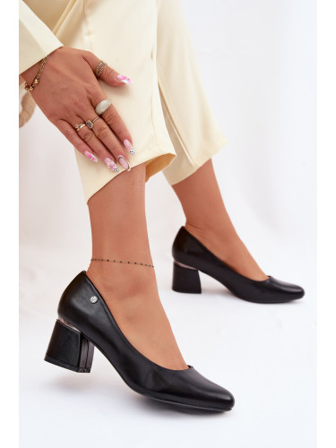 Обувки на ток с блоков ток Vinceza