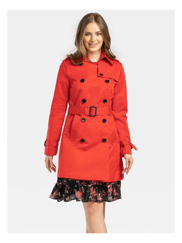 PERSO Дамски класически двуреден тренчкот