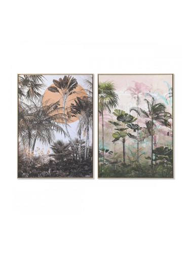Картина DKD Home Decor Палми Тропически (104 x 4,5 x 143,5 cm) (2 броя)