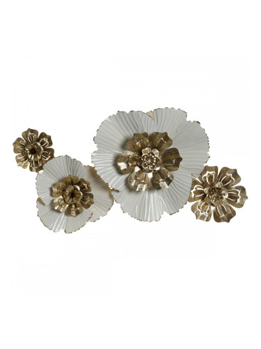 Декорация за стена DKD Home Decor 93 x 8,3 x 54 cm Златен Бял Lilled