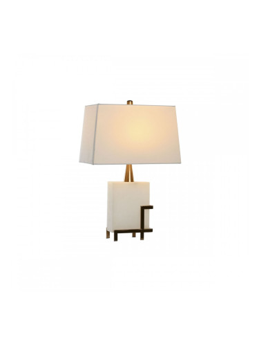 Настолна лампа DKD Home Decor 40 x 23 x 62 cm Златен Метал Бял 220 V 60 W