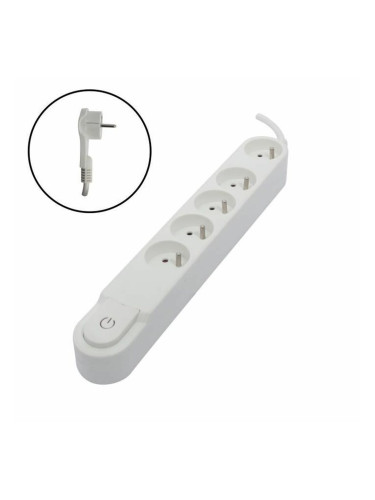 Разклонител - 5 изхода с копче Chacon (1,5 m)