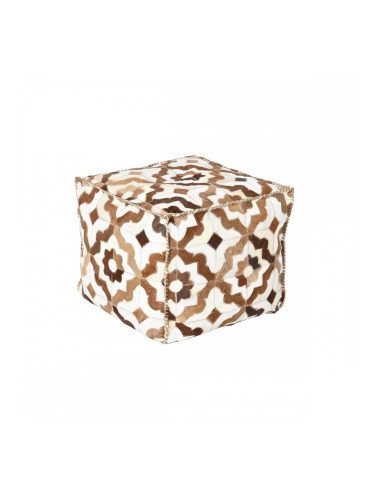 Пуф DKD Home Decor Бял Кафяв 45 x 45 x 40 cm