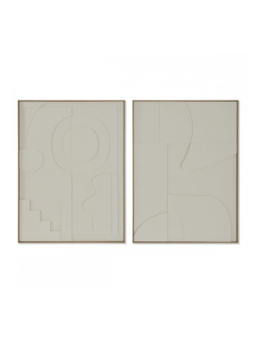 Картина Home ESPRIT Абстрактен Скандинавски 75 x 4 x 100 cm (2 броя)