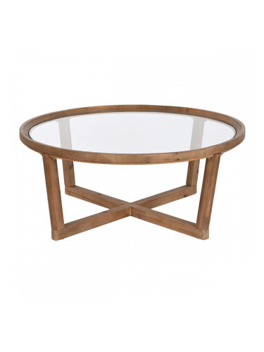 Маса за кафе Home ESPRIT Кристал Ела 100 x 100 x 43 cm