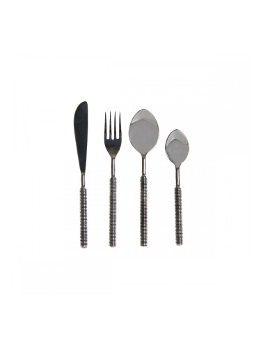 Прибори DKD Home Decor Сребрист Неръждаема стомана 4,5 x 2 x 21,5 cm 16 Части