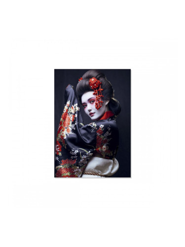 Картина Home ESPRIT Бял Черен Червен Бланка Гейша 100 x 0,04 x 150 cm