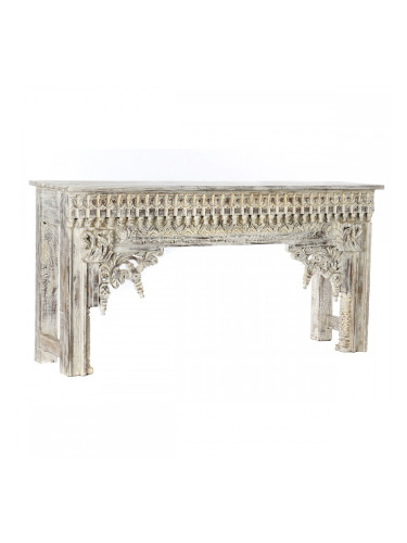 Помощна маса DKD Home Decor Бял Дърво манго 150 x 41 x 76 cm