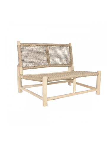 Градинско кресло DKD Home Decor Бял Естествен Тик 120 x 81 x 84 cm