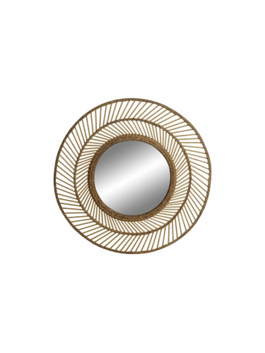 Стенно огледало Home ESPRIT Естествен Тропически 81 x 2 x 81 cm