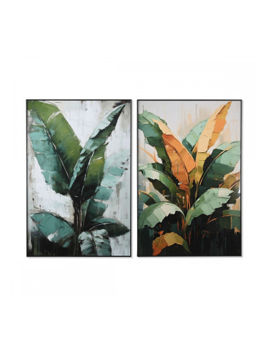 Пластно Home ESPRIT Зелен Палми Тропически 80 x 3,5 x 120 cm (2 броя)