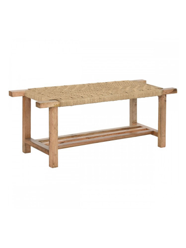 Табуретка Home ESPRIT Въже Дърво манго 127 x 41 x 47 cm