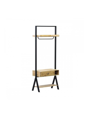 Пейка Home ESPRIT Черен Естествен 80 x 40 x 200 cm