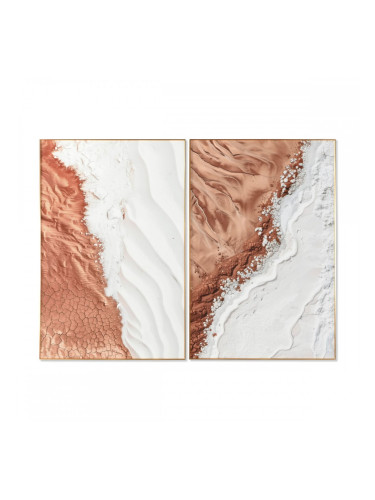 Картина Home ESPRIT Бял Естествен Скандинавски 80 x 3,5 x 120 cm (2 броя)