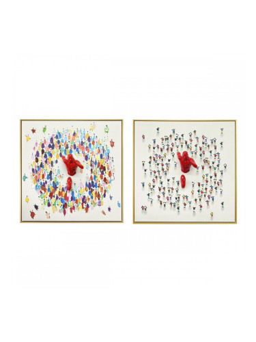 Пластно Home ESPRIT Смола полистирен Пластно 80 x 3,5 x 80 cm